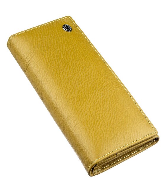 Классический кошелек для женщин на магните ST Leather 18871 Горчичный фото