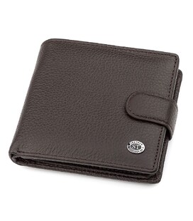 Чоловічий гаманець ST Leather 18347 (ST153) функціональний Коричневий