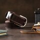 Ремень унисекс со строчкой по краям Vintage 20125 Темно-коричневый фото