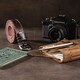 Ремень унисекс со строчкой по краям Vintage 20125 Темно-коричневый фото