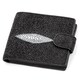 Портмоне мужское STINGRAY LEATHER 18070 из натуральной кожи морского ската Черное фото