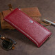 Горизонтальный тонкий кошелек из кожи женский ST Leather 19326 Бордовый фото