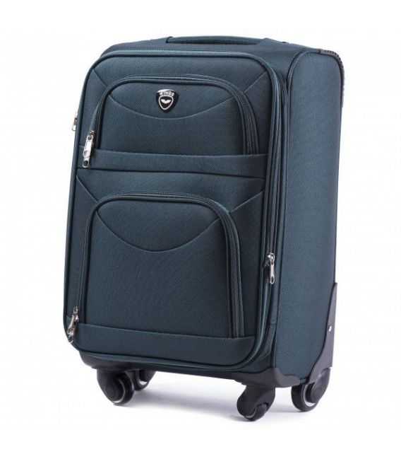 Чемодан Wings 6802 маленький S зеленый 4 колесный фото, картинка, изображение