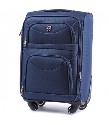 Валіза Wings 6802 середня M синя 4 колесна картинка, зображення, фото