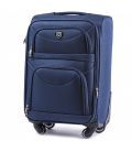 Чемодан Wings 6802 средний M синий 4 колесный фото, картинка, изображение