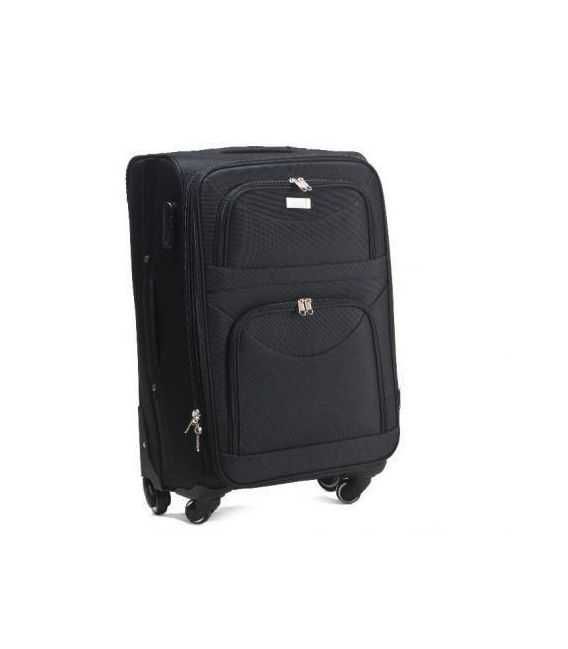 Чемодан Wings 6802 большой L черный 4 колесный фото, картинка, изображение