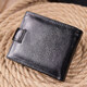 Надежный мужской бумажник из натуральной гладкой кожи ST Leather 19408 Черный фото