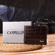 Зажим из натуральной фактурной кожи CANPELLINI 21519 Коричневый фото