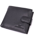 Горизонтальний гаманець середнього розміру з натуральної шкіри ST Leather 22454 Чорний