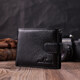 Горизонтальный бумажник среднего размера из натуральной кожи ST Leather 22454 Черный фото