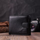 Кошелек для мужчин удобного размера из натуральной кожи ST Leather 22461 Черный фото