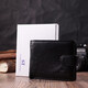 Кошелек для мужчин удобного размера из натуральной кожи ST Leather 22461 Черный фото