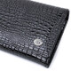 Женский лакированный кошелек с фактурой под рептилию из натуральной кожи ST Leather 22718 Черный фото