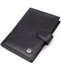 Вместительная обложка на документы унисекс из натуральной кожи ST Leather 23116 Черный
