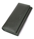 Стильный кошелек у два сложения из натуральной кожи ST Leather 23066 Зеленый
