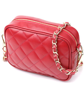 Сумка в ромбы из натуральной кожи Tony Perotti 20838_1 (CA006-01DR dk red) Красный фото