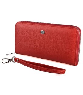 Кошелек женский ST Leather 18417 (ST45-2) на молнии Красный фото