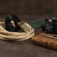 Ремень мужской с латунной пряжкой Vintage 20331 Черный фото