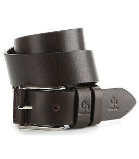 Эксклюзивный мужской джинсовый ремень из натуральной кожи GRANDE PELLE 00910 Коричневый фото