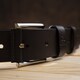 Эксклюзивный мужской джинсовый ремень из натуральной кожи GRANDE PELLE 00910 Коричневый фото