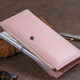 Горизонтальный тонкий кошелек из кожи женский ST Leather 19325 Розовый фото