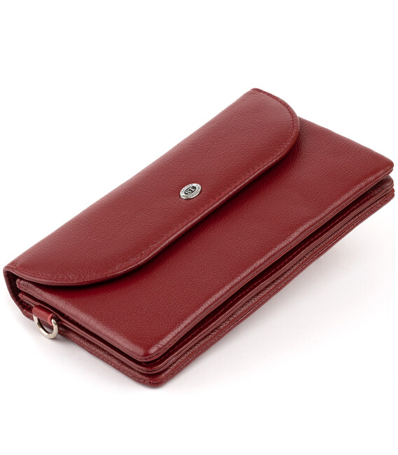 Клатч зі шкіри жіночий ST Leather 19318 Бордовий