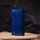 Стильный женский кошелек из лакированной кожи с визитницей ST Leather 19404 Синий фото