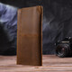 Тонкий мужской бумажник из натуральной винтажной кожи 21296 Vintage Коричневый фото