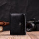 Женский горизонтальный кошелек из натуральной кожи ST Leather 19477 Черный фото