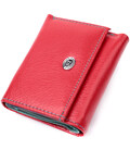Яркий маленький кошелек для женщин из натуральной кожи ST Leather 19502 Красный