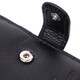 Качественный горизонтальный бумажник из натуральной кожи ST Leather 22455 Черный фото