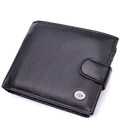 Чоловічий горизонтальний гаманець із натуральної шкіри ST Leather 22466 Чорний