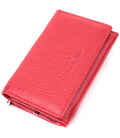 Кожаный удобный женский кошелек в три сложения ST Leather 22490 Красный