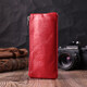 Яркая кожаная ключница на молнии ST Leather 22557 Красный фото