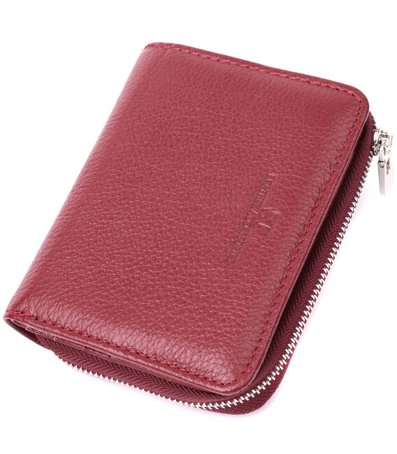 Женский кошелек среднего размера из натуральной кожи ST Leather 22551 Бордовый фото