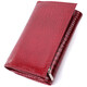 Кошелек женский в три сложения из лакированной фактурной натуральной кожи ST Leather 22708 Красный фото