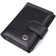 Компактный мужской бумажник вертикального формата из натуральной кожи ST Leather 23095 Черный фото