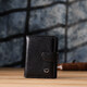 Компактный мужской бумажник вертикального формата из натуральной кожи ST Leather 23095 Черный фото