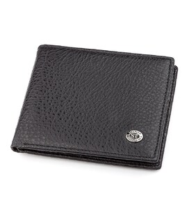 Чоловічий гаманець ST Leather 18319 (ST160) шкіряний Чорний