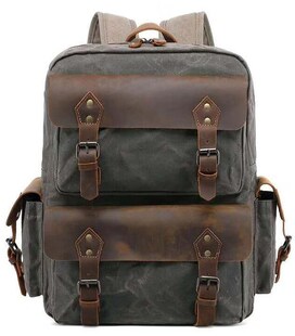 Туристичний рюкзак canvas Vintage 20107 Болотний