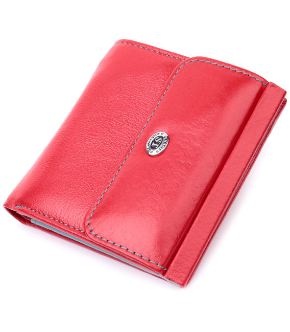 Женский кошелек среднего размера из натуральной кожи ST Leather 19496 Красный фото