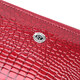 Женский лакированный кошелек на молнии из натуральной кожи ST Leather 22677 Красный фото