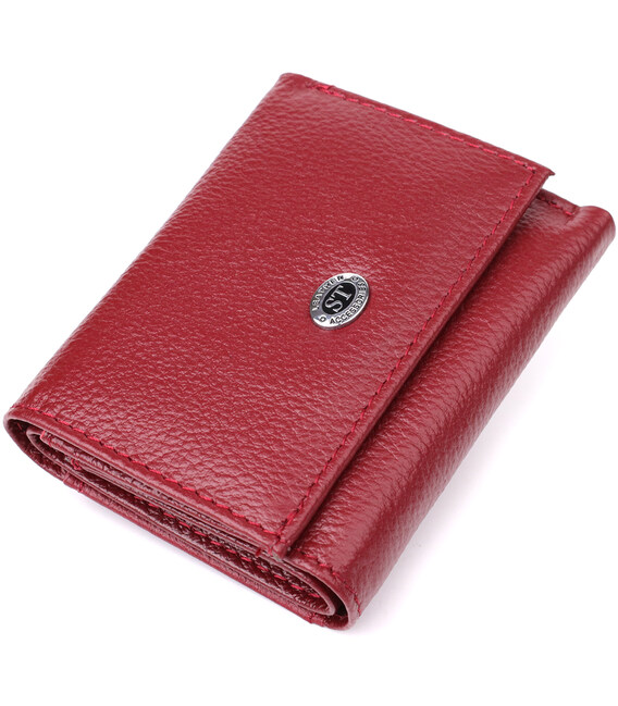 Мініатюрний жіночий гаманець із натуральної шкіри ST Leather 23082 Бордовий