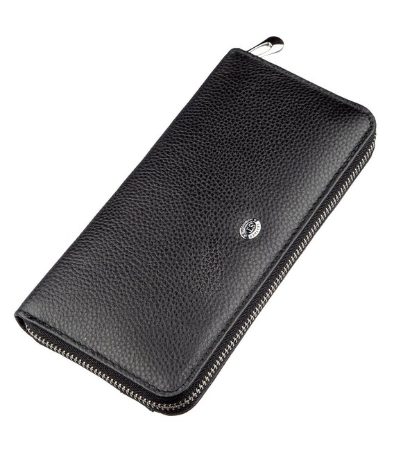 Жіночий клатч на блискавки ST Leather 18863 Чорний