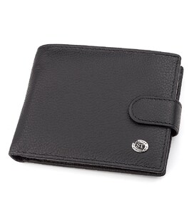 Мужской кошелек ST Leather 18328 (ST137) итальянская кожа Черный фото