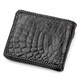 Портмоне CROCODILE LEATHER 18004 из натуральной кожи крокодила Черное фото