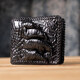 Портмоне CROCODILE LEATHER 18004 из натуральной кожи крокодила Черное фото