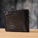 Портмоне CROCODILE LEATHER 18004 из натуральной кожи крокодила Черное фото
