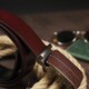 Ремень мужской с автоматической пряжкой Vintage 20305 Коричневый фото