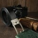 Ремень мужской со стильной пряжкой Vintage 20268 Черный фото